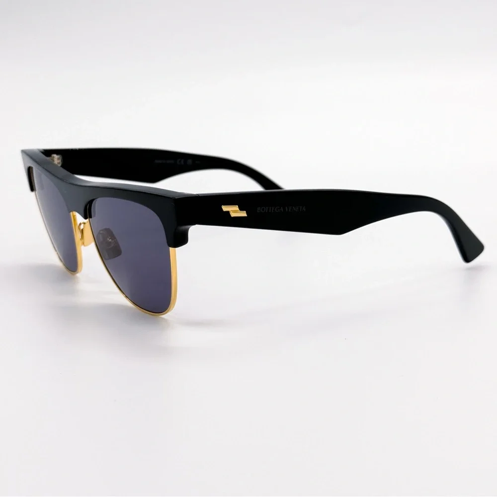 NEW BOTTEGA VENETA BV1003S 001 SQUARE BLACK GREY UNISEX SUNGLASSES